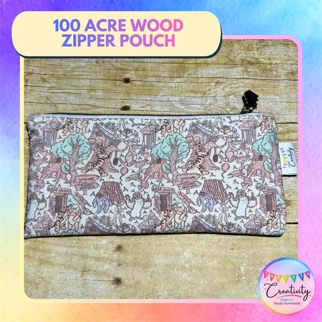 100 Acre Wood Zipper Pouch