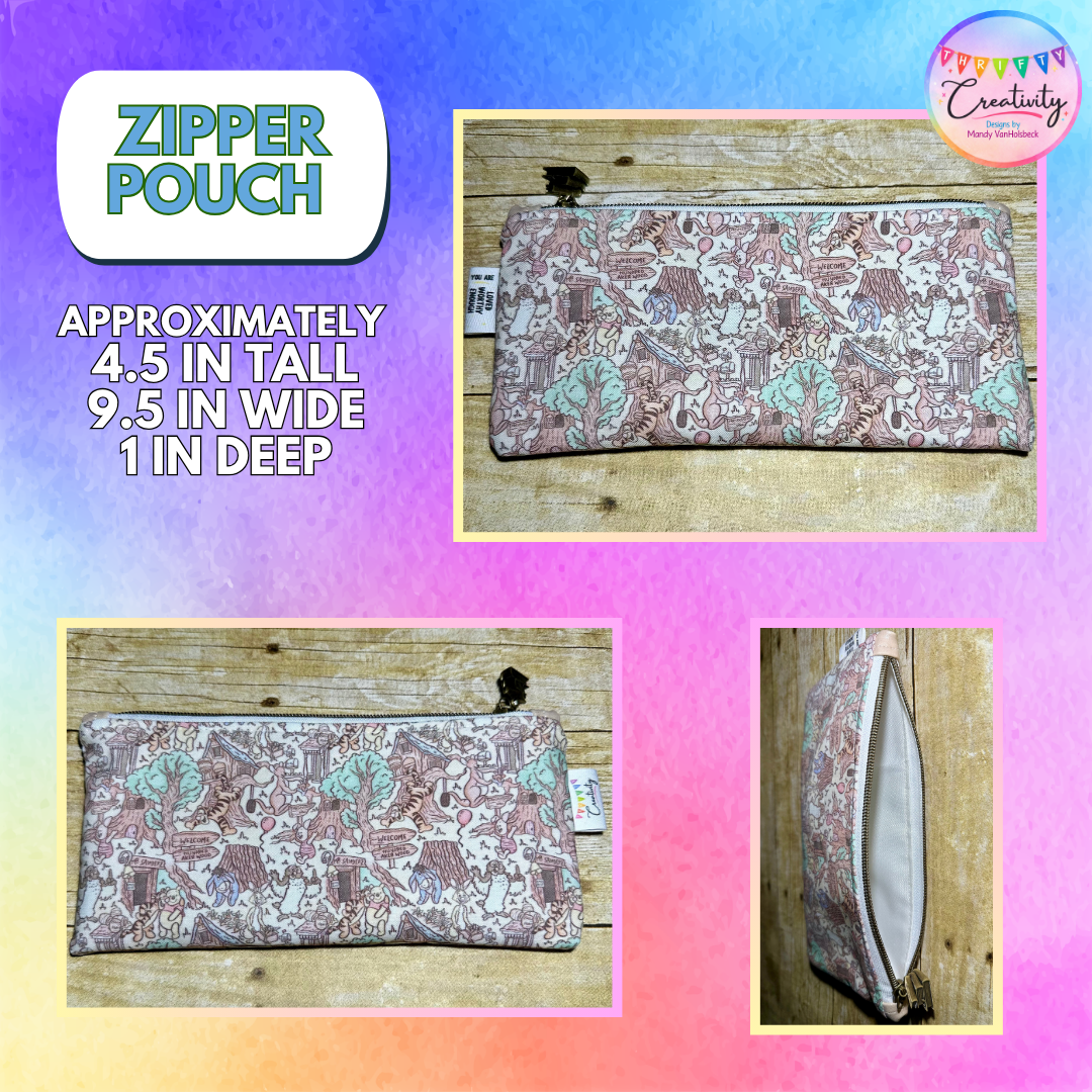100 Acre Wood Zipper Pouch