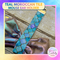 Mouse Ear Holder: Teal Moroccan Tile