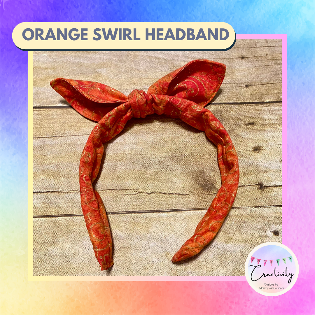 Orange Swirl Headband