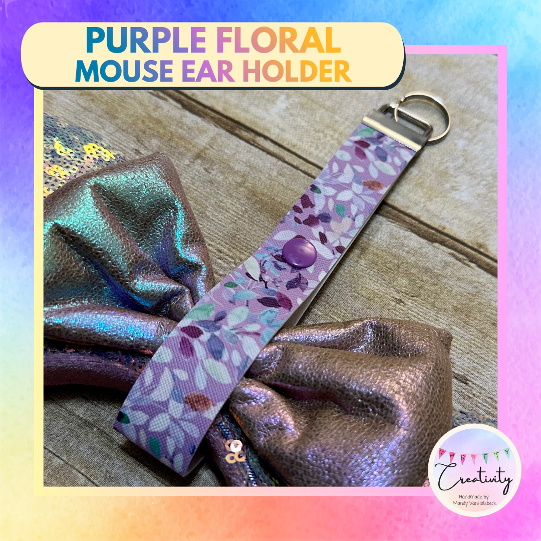 Mouse Ear Holder: Purple Floral