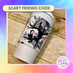 Scary Friends Reversible Coffee Cup Cozy