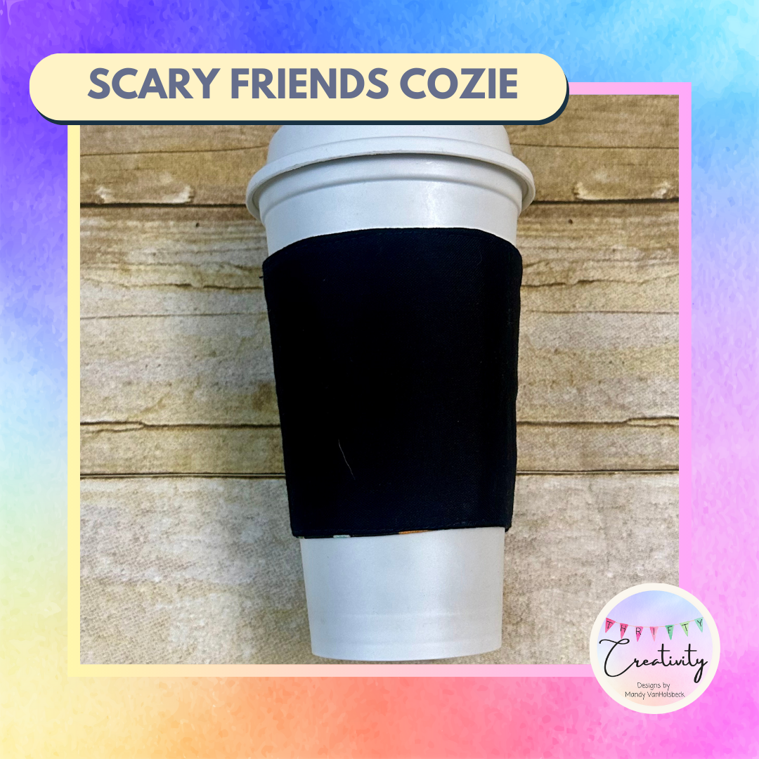 Scary Friends Reversible Coffee Cup Cozy