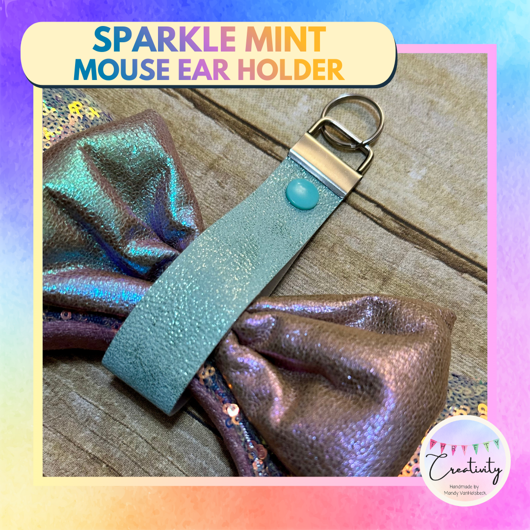 Mouse Ear Holder: Sparkle Mint