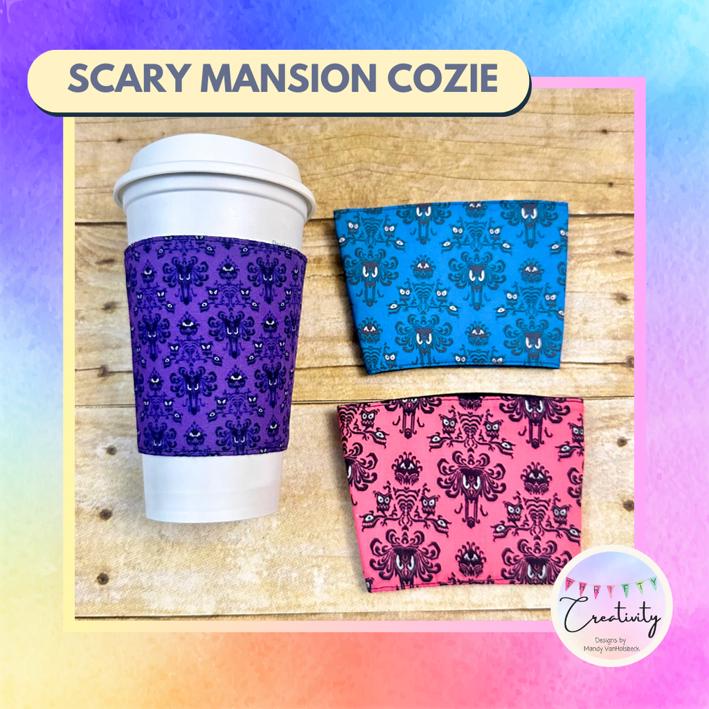 Scary Mansion Cup Cozie