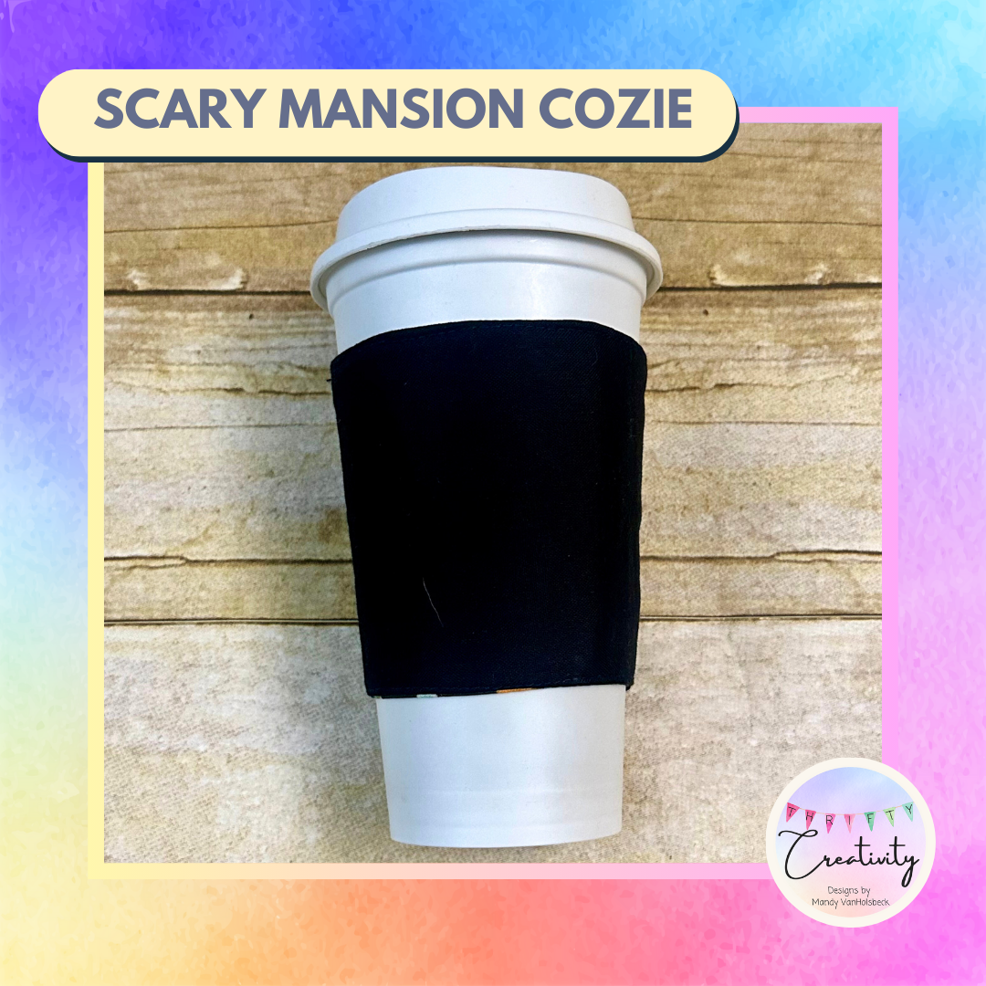 Scary Mansion Cup Cozie