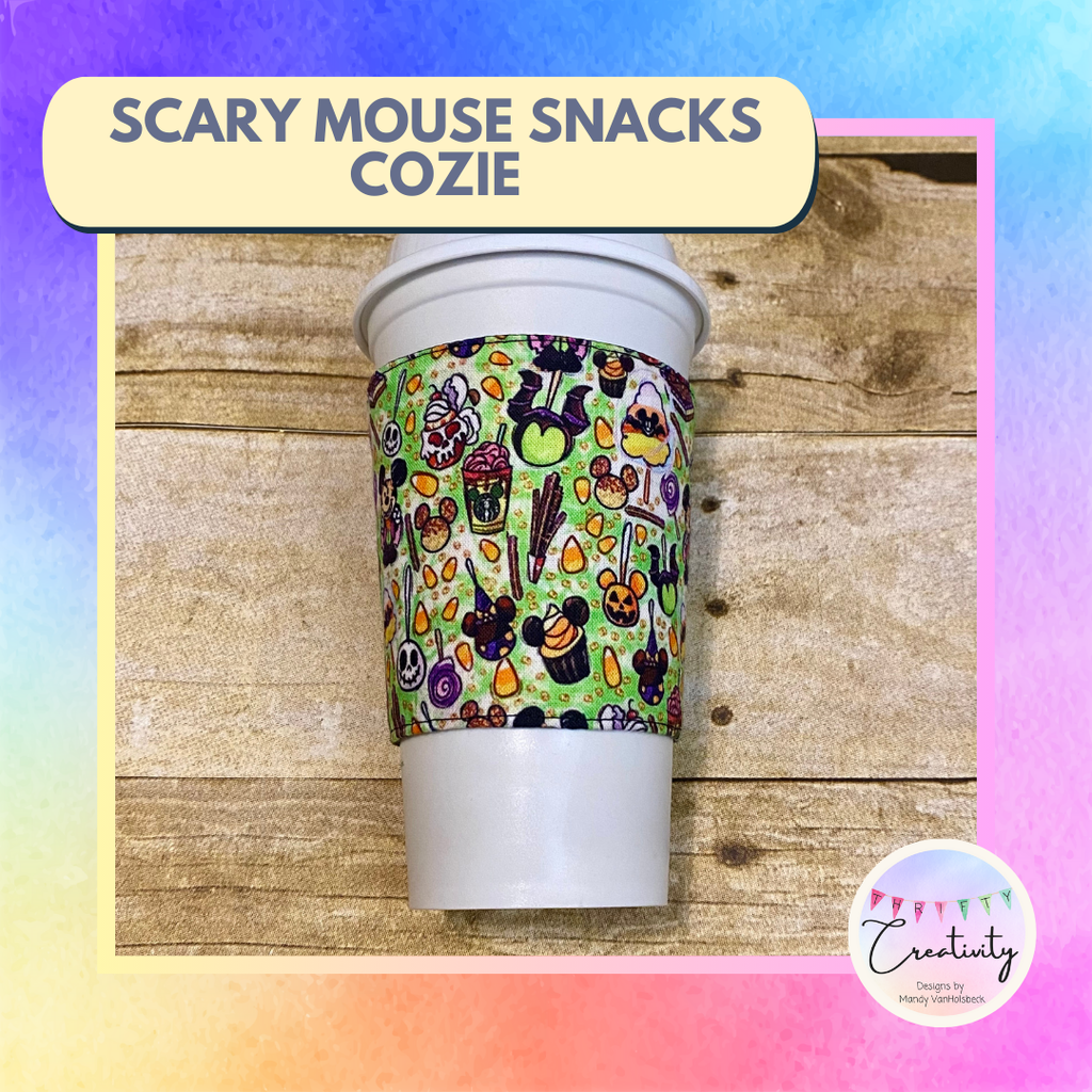 Scary Mouse Snacks Reversible Coffee Cup Cozy