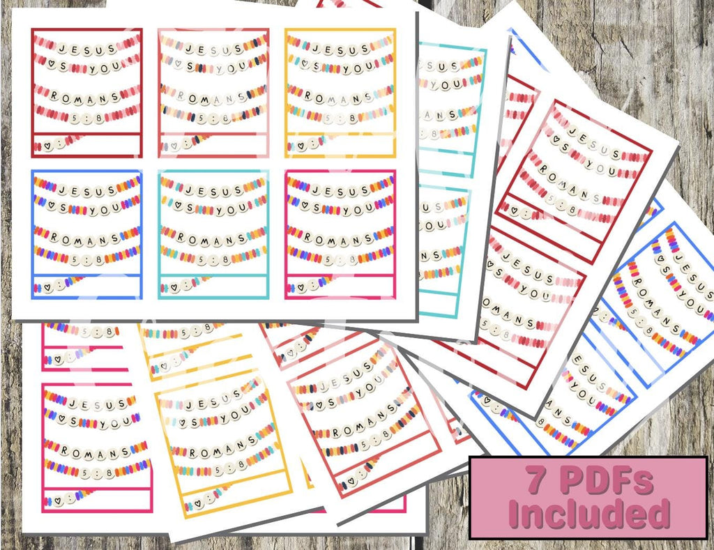 Jesus Loves You Friendship Bracelet Agape Valentine Card PDF Printable File