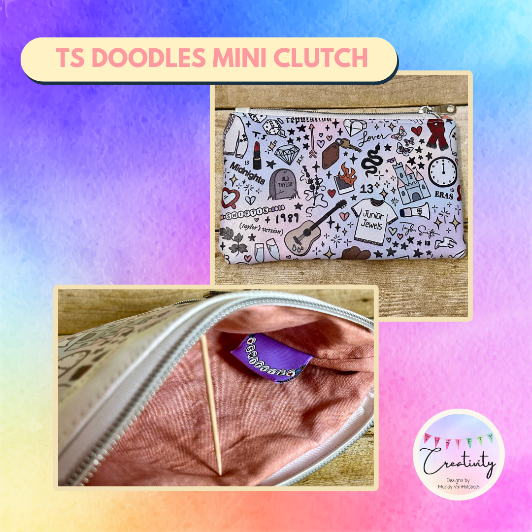 TS Doodles Mini Clutch