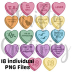 Swiftie Conversation Heart PNG 18 Individual Transparent Files