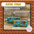 Super Mario Items Transparent Glitter Bag