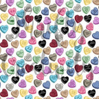 Valentine Conversation Hearts TS Icons Music Pop Star Era Lyrics Seamless Pattern Fabric Design Surface Pattern Digital Patterns