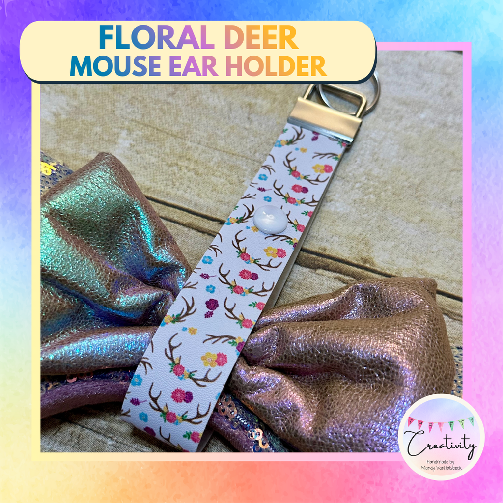 Mouse Ear Holder: Floral Deer