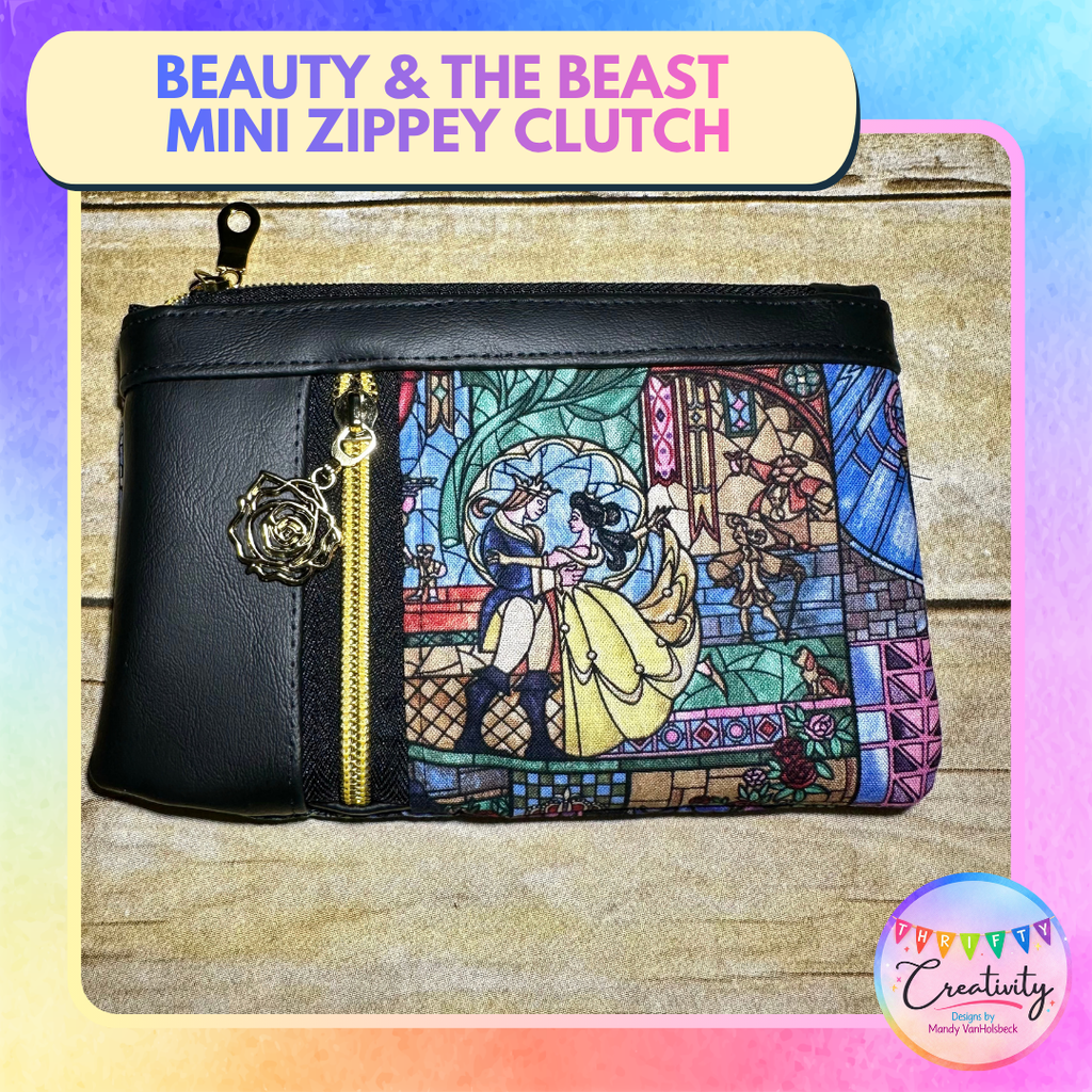 Beauty & the Beast Mini Zippy Clutch