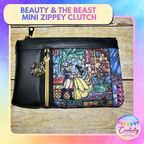 Beauty & the Beast Mini Zippy Clutch