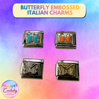 Embossed Italian Charm: Butterfly