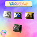 Embossed Italian Charm: Animal