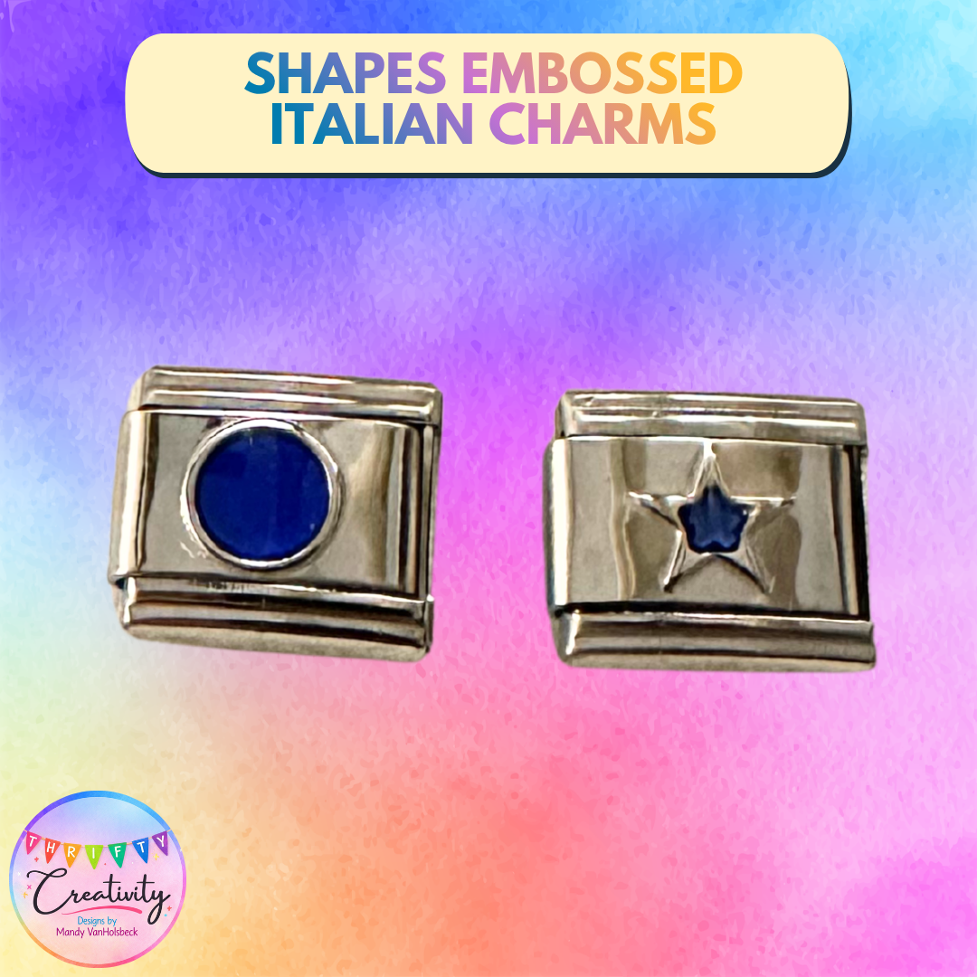 Embossed Italian Charm: Shapes