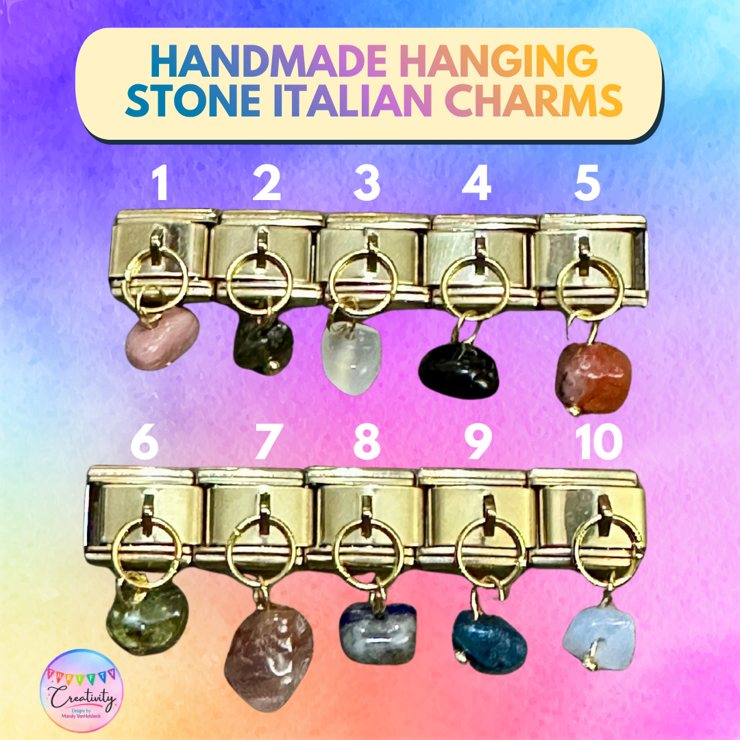 Handmade Italian Charm: Hanging Stone