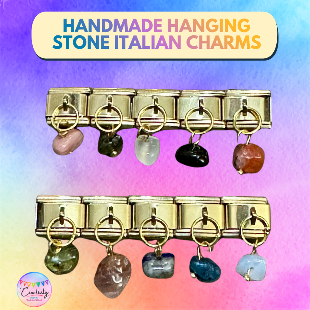 Handmade Italian Charm: Hanging Stone