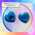 Mouse Parks Earrings: Happiest Place on Earth - blue