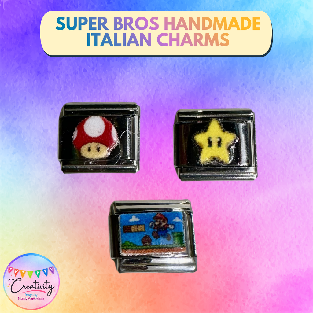 Handmade Italian Charm: Super Bros
