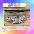 TS Doodles Clear Zipper Pouch (Small)