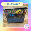 Wizard Tracks Clear Zipper Pouch (Medium)