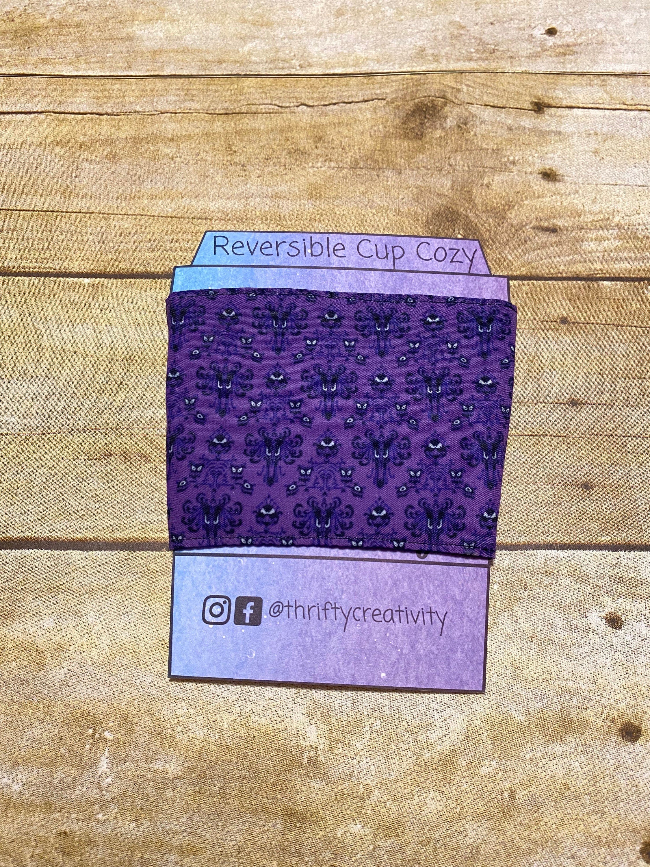 Spooky Mansion Reversible Coffee Cup Cozy