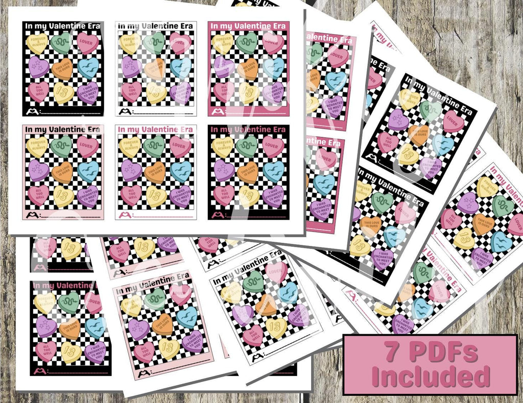 Conversation Heart TS Lyric Valentine Card PDF Printable File