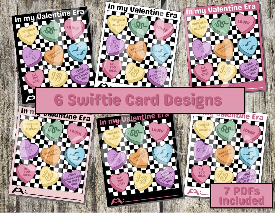 Conversation Heart TS Lyric Valentine Card PDF Printable File