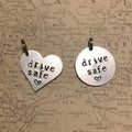 Hand Stamped "drive safe" keychain