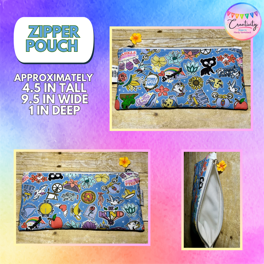 Princess Icons Zipper Pouch